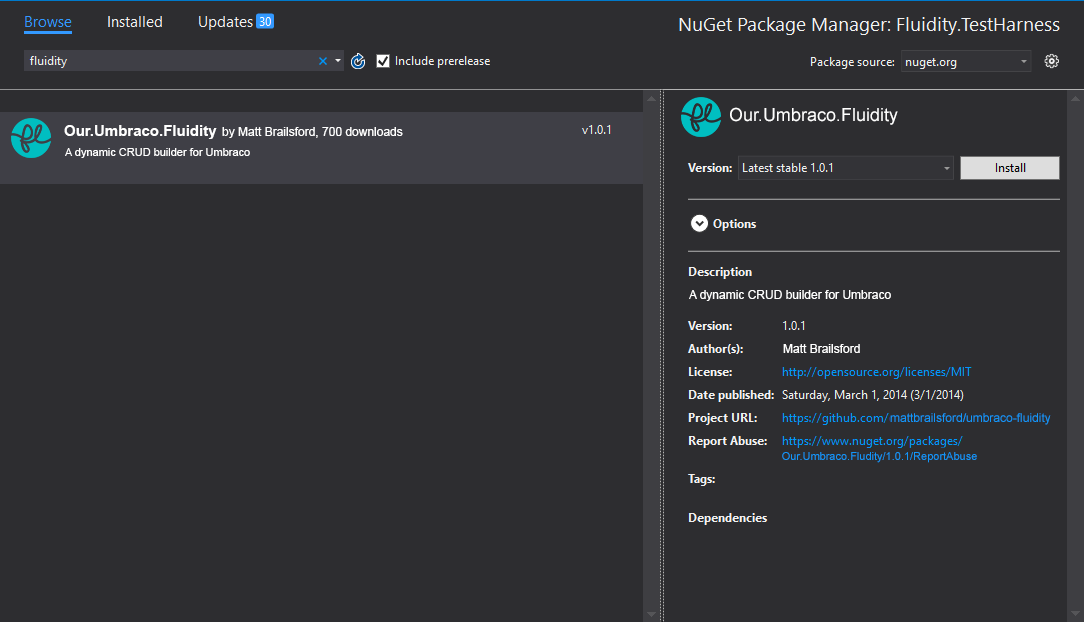 NuGet Package Manager